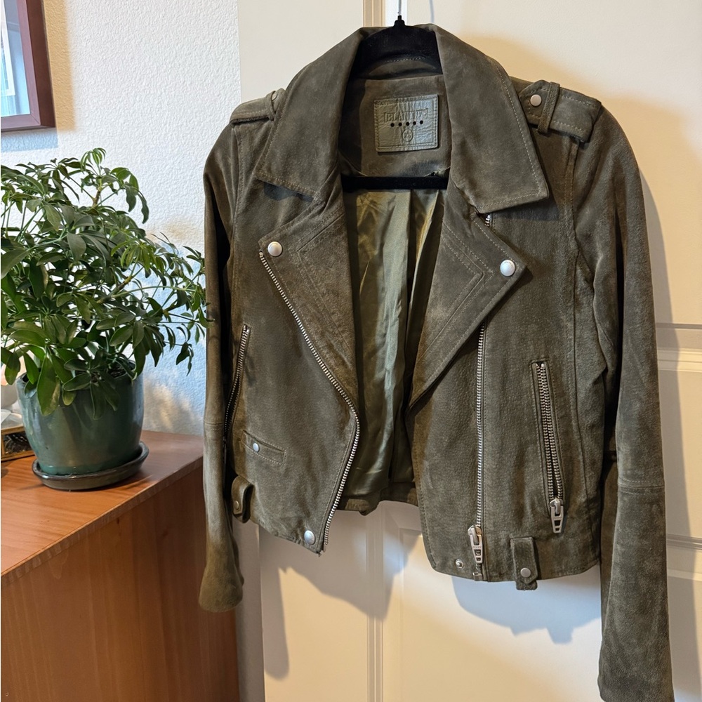 {BLANK NYC} Olive Suede Jacket